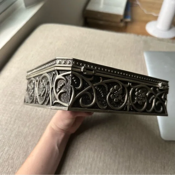 Vintage 70's Godinger Silver Jewelry Box